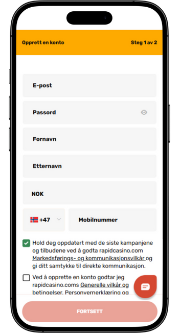 Sign up Rapid